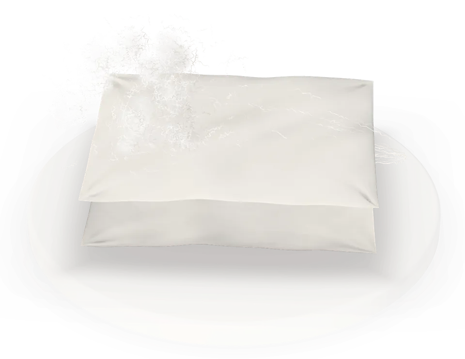 Fibres billowing out of a pillow: choosing the filling, at the start of a collection